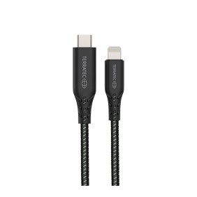 TerraTec CHARGE CL2, 2 m, USB C, Lightning, Mâle, Mâle, Noir