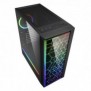 Sharkoon RGB LIT 100, Midi Tower, PC, Noir, ATX, micro ATX, Mini-ITX, Bleu, Vert, Rouge, Ventilateur, Devant