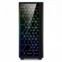 Sharkoon RGB LIT 100, Midi Tower, PC, Noir, ATX, micro ATX, Mini-ITX, Bleu, Vert, Rouge, Ventilateur, Devant