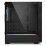 Sharkoon RGB LIT 100, Midi Tower, PC, Noir, ATX, micro ATX, Mini-ITX, Bleu, Vert, Rouge, Ventilateur, Devant