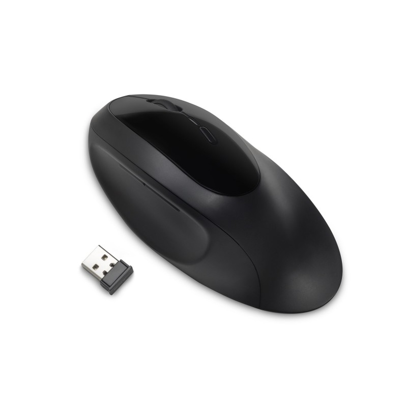 Kensington Souris sans fil Pro Fit® Ergo—noir, Droitier, RF sans fil + Bluetooth, 1600 DPI, Noir