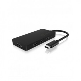 ICY BOX IB-HUB1429-CPD, USB 3.2 Gen 2 3.1 Gen 2 Type-C, USB 3.2 Gen 2 3.1 Gen 2 Type-C, 10000 Mbits, Noir, Aluminium, Plastique, 100 W