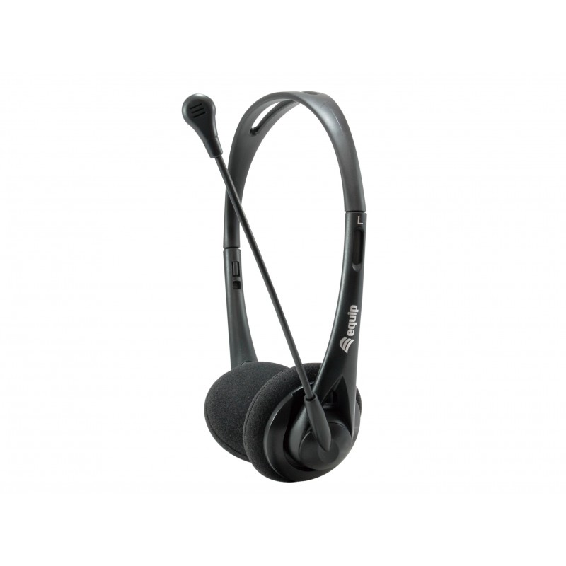 Equip Chat Headset, Avec fil, AppelsMusique, 20 - 22000 Hz, 96 g, Casque, Noir