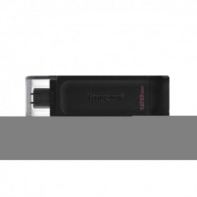 Kingston DataTraveler 128Go USB-C 3.2 Gen 1 70, 128 Go, USB Type-C, 3.2 Gen 1 3.1 Gen 1, Casquette, 7 g, Noir