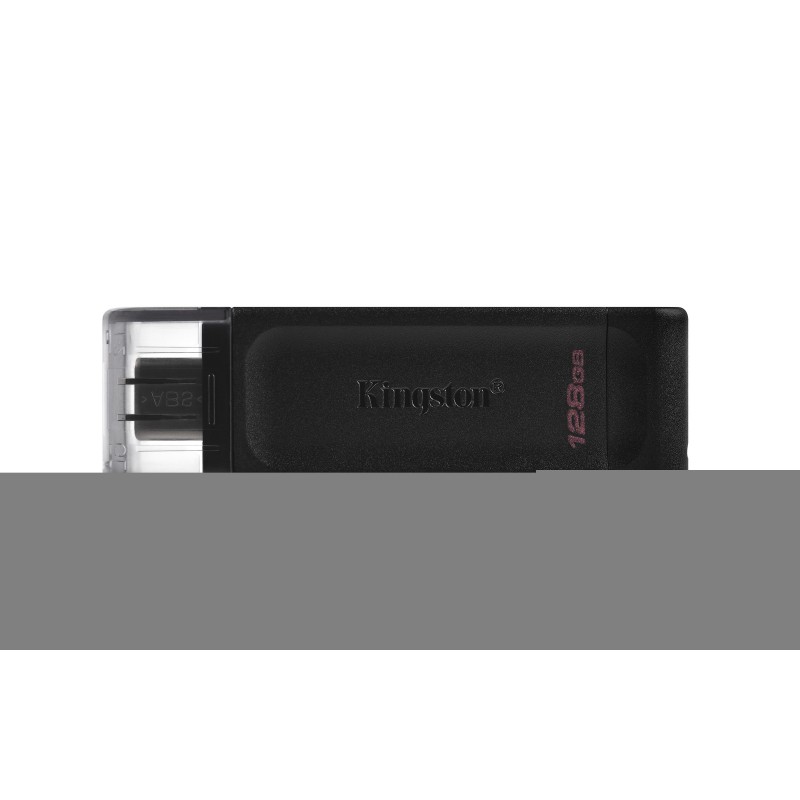 Kingston DataTraveler 128Go USB-C 3.2 Gen 1 70, 128 Go, USB Type-C, 3.2 Gen 1 3.1 Gen 1, Casquette, 7 g, Noir