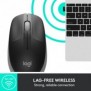 Logitech M190, Ambidextre, Optique, RF sans fil, 1000 DPI, Gris
