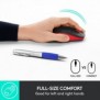 Logitech M190, Ambidextre, Optique, RF sans fil, 1000 DPI, Rouge