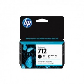 HP Cartouche d'encre DesignJet 712, noir, 38 ml, DesignJet T210, T230, T250, T630, T650, Noir, Malaisie, 119 mm, 36 mm, 126 mm