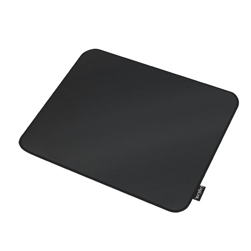 LogiLink ID0196, Noir, Monochromatique, Polyester, Base antidérapante, Tapis de souris de jeu