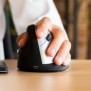 R-Go Tools Souris Ergonomique R-Go HE Break avec logiciel de pause, gaucher, grand longueur de la main  185 mm, bluetooth, noir, Gauche, Conception verticale, RF sans fil, 2500 DPI, Noir