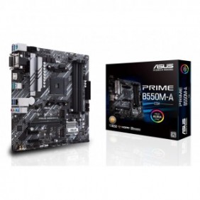 ASUS Prime B550M-ACSM, AMD, Emplacement AM4, AMD Ryzen 3000 Series, DDR4-SDRAM, 128 Go, DIMM