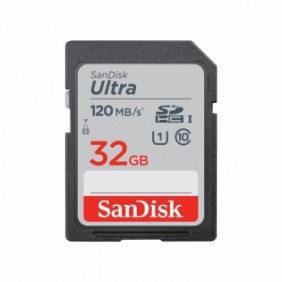 SanDisk Ultra, 32 Go, SDHC, Classe 10, UHS-I, 120 Mos, Class 1