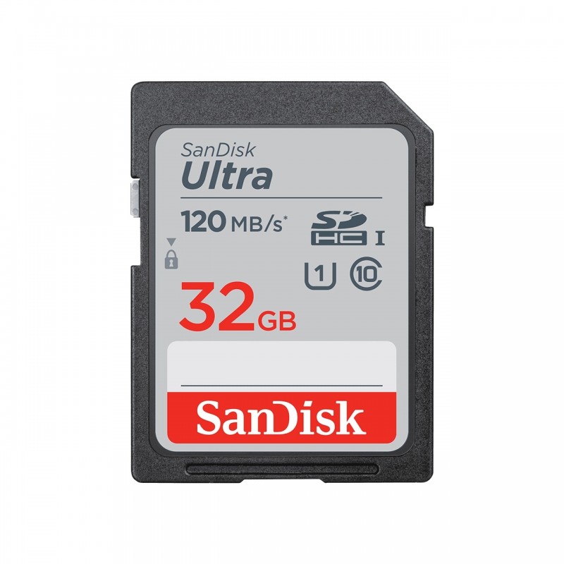 SanDisk Ultra, 32 Go, SDHC, Classe 10, UHS-I, 120 Mos, Class 1