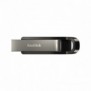 SanDisk Extreme Go, 256 Go, USB Type-A, 3.2 Gen 1 3.1 Gen 1, 400 Mos, Slide, Acier inoxydable