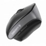 Cherry MW 4500 LEFT Souris ergonomique sans fil, pour gauchers, noir, USB, Gauche, Optique, RF sans fil, 1200 DPI, Noir, Gris
