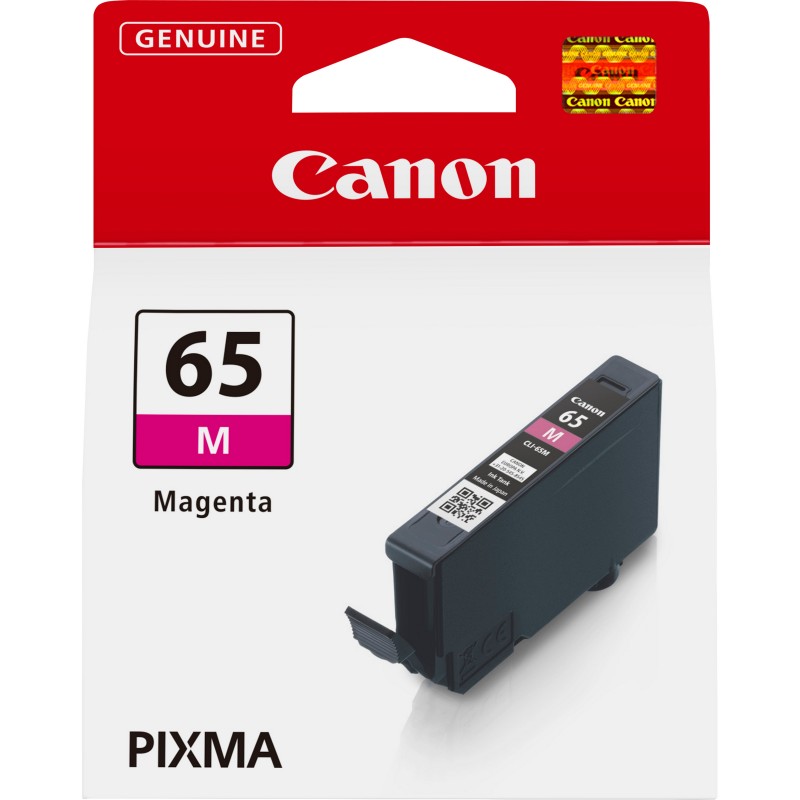 Canon Cartouche d'encre magenta CLI-65M, Encre à colorant, 12,6 ml, 610 pages, 1 pièce, Paquet unique