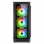 Sharkoon TK4 RGB, Midi Tower, PC, Noir, ATX, micro ATX, Mini-ITX, Multicolore, Ventilateur