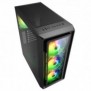 Sharkoon TK4 RGB, Midi Tower, PC, Noir, ATX, micro ATX, Mini-ITX, Multicolore, Ventilateur