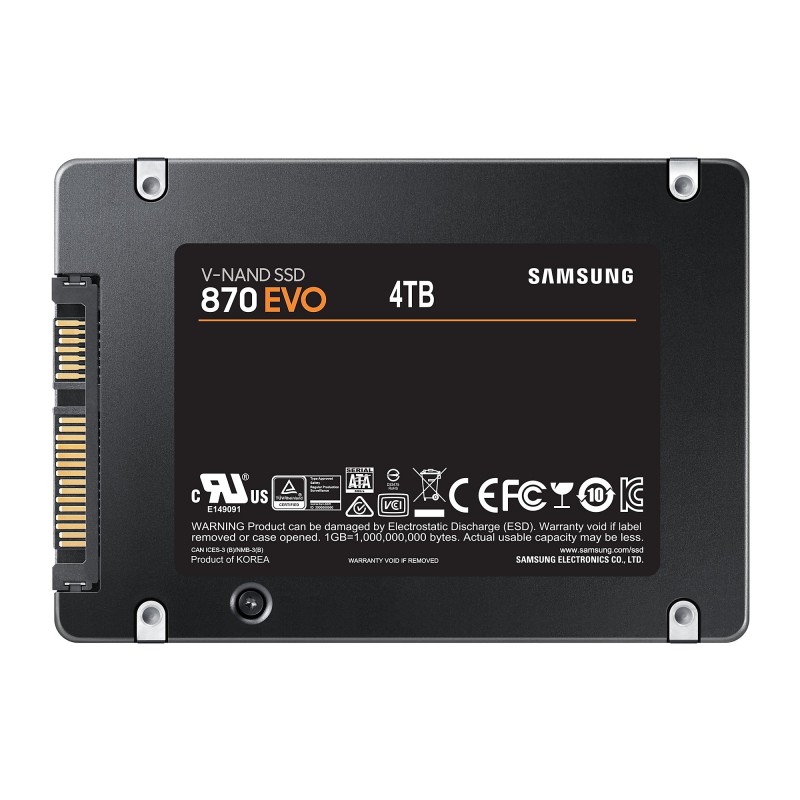 Samsung 870 EVO, 4 To, 2.5", 560 Mos, 6 Gbits