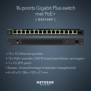 Netgear GS316EP-100PES, Géré, Gigabit Ethernet 101001000, Full duplex, Connexion Ethernet, supportant l'alimentation via ce port