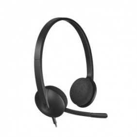Logitech H340 USB Computer Headset Avec audio numérique, Avec fil, BureauCentre d'appels, 20 - 20000 Hz, 100 g, Casque, Noir