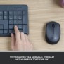 Logitech MK235, Taille réelle 100 %, Sans fil, RF sans fil, QWERTZ, Gris, Souris incluse