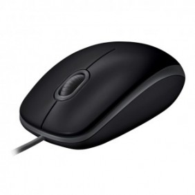 Logitech B110 Silent, Ambidextre, Optique, USB Type-A, 1000 DPI, Noir