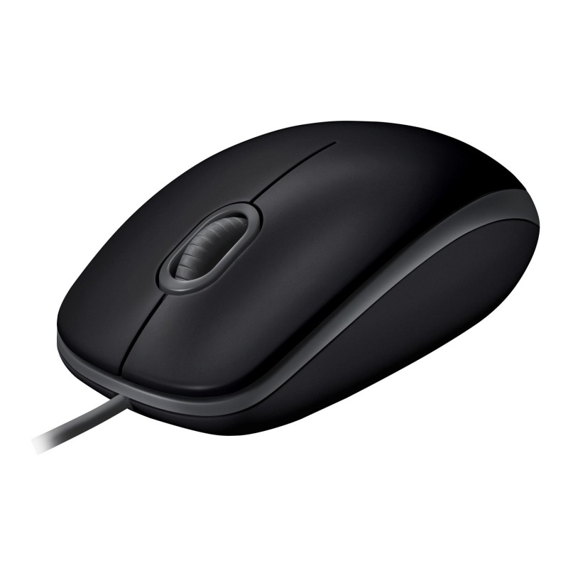Logitech B110 Silent, Ambidextre, Optique, USB Type-A, 1000 DPI, Noir
