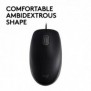 Logitech B110 Silent, Ambidextre, Optique, USB Type-A, 1000 DPI, Noir