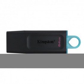 Kingston DataTraveler Exodia - Clé USB 3.2, 64 Go, USB Type-A, 3.2 Gen 1 3.1 Gen 1, Casquette, 11 g, Noir, Turquoise