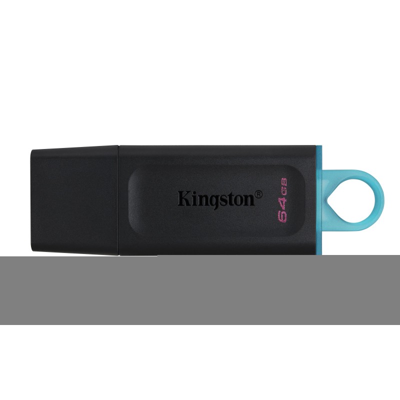 Kingston DataTraveler Exodia - Clé USB 3.2, 64 Go, USB Type-A, 3.2 Gen 1 3.1 Gen 1, Casquette, 11 g, Noir, Turquoise