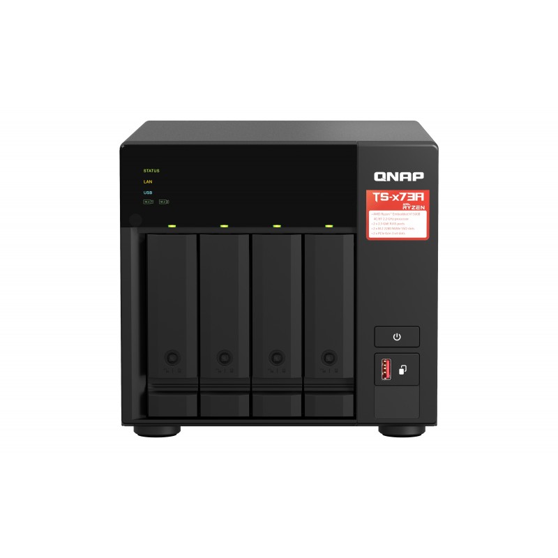 QNAP TS-473A, NAS, Tower, Ryzen Embedded, V1500B, 8 Go, DDR4