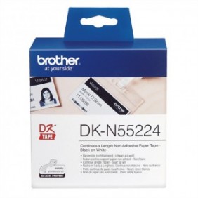 Brother DKN55224 - Rouleau de papier continu sans adhésif original – Noir sur blanc - 54 mm - 30,48 m - 5,4 cm