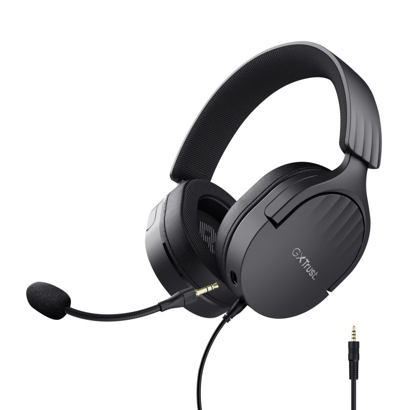 Trust GXT 489 FAYZO, Avec fil, Jouer, 20 - 20000 Hz, 256 g, Casque, Noir