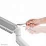 Neomounts DS70PLUS-450WH1 Support d'écran à fixer 17-49" - ressort à gaz - Topfix - arrêt 180, Collier de serrage passe-fil, 18 kg, 43,2 cm 17", 124,5 cm 49", 100 x 100 mm, Blanc