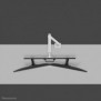 Neomounts DS75S-950WH2 Support d'écran à fixer 17-32" - ressort à gaz - Topfix - arrêt 180, Collier de serrage passe-fil, 43,2 cm 17", 81,3 cm 32", 100 x 100 mm, Réglage de la hauteur, Blanc