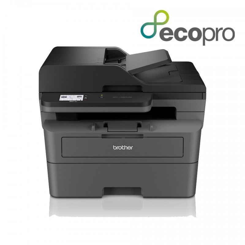 Brother MFC-L2860DWE - Imprimante multifonction laser 4-en-1 monochrome A4 compacte et réseau Ethernet - 6 mois d'abonnement EcoPro inclus., Laser, Impression mono, 1200 x 1200 DPI, A4, Impression directe, Noir