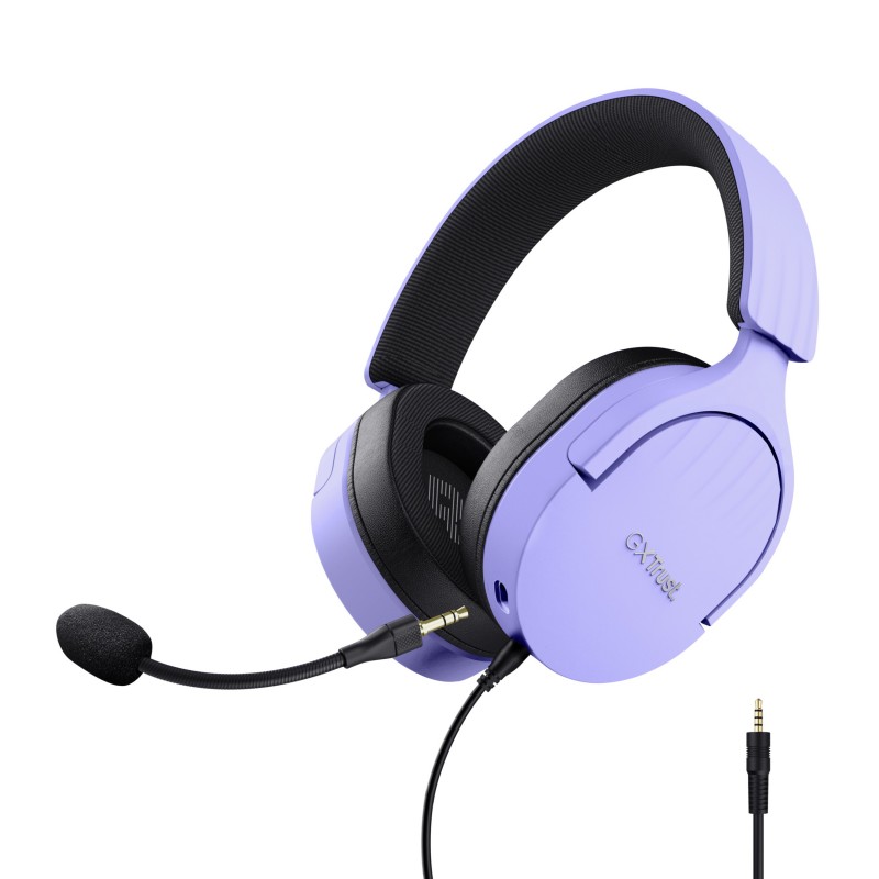 Trust GXT 489P FAYZO, Avec fil, Jouer, 20 - 20000 Hz, 255 g, Casque, Noir, Violet