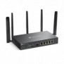 TP-LINK Omada ER706W-4G, Wi-Fi 6 802.11ax, Bi-bande 2,4 GHz  5 GHz, EthernetLAN, 4G, Noir, Routeur de bureaupoteau