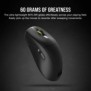 Corsair M75, Ambidextre, Optique, Bluetooth, 26000 DPI, Noir