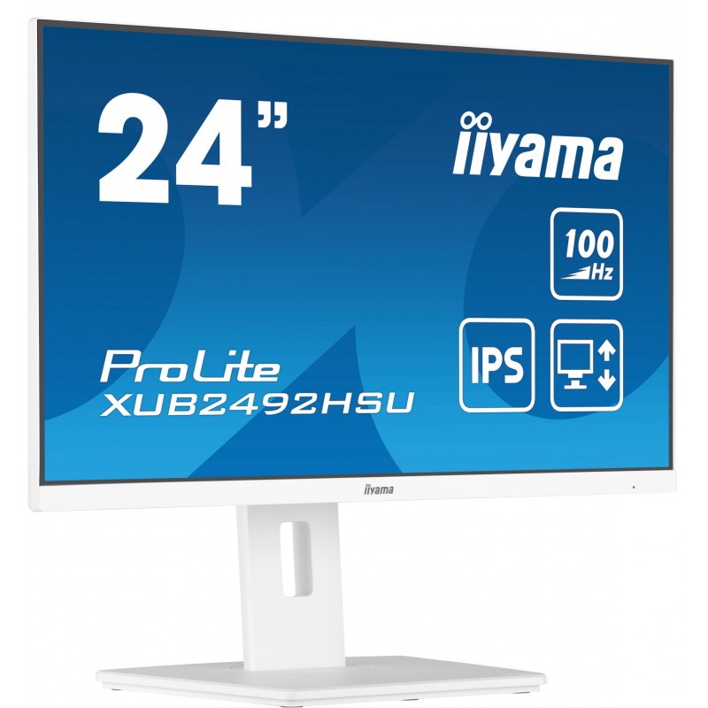 Iiyama XUB2492HSU-W6, 60,5 cm 23.8", 1920 x 1080 pixels, Full HD, LED, 0,4 ms, Blanc