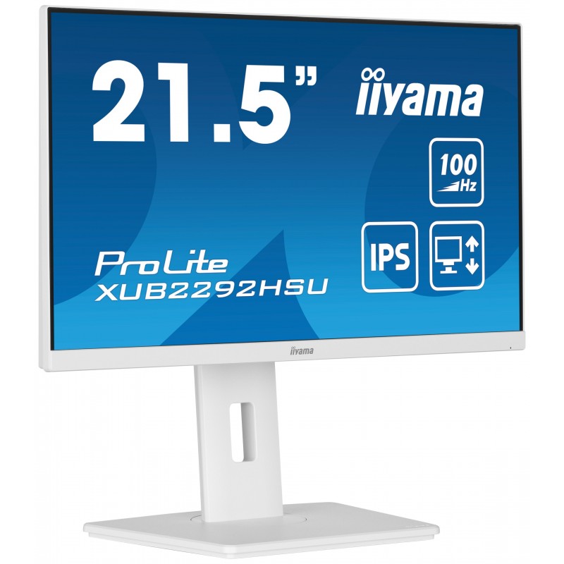 Iiyama ProLite XUB2292HSU-W6, 54,6 cm 21.5", 1920 x 1080 pixels, Full HD, LED, 0,4 ms, Blanc