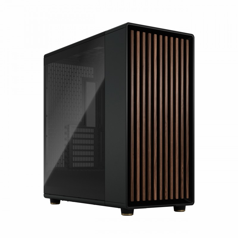 Fractal Design North XL, Midi Tower, PC, Noir, Charbon de bois, ATX, EATX, micro ATX, Micro-ITX, Acier, Verre trempé, Bois, Jouer