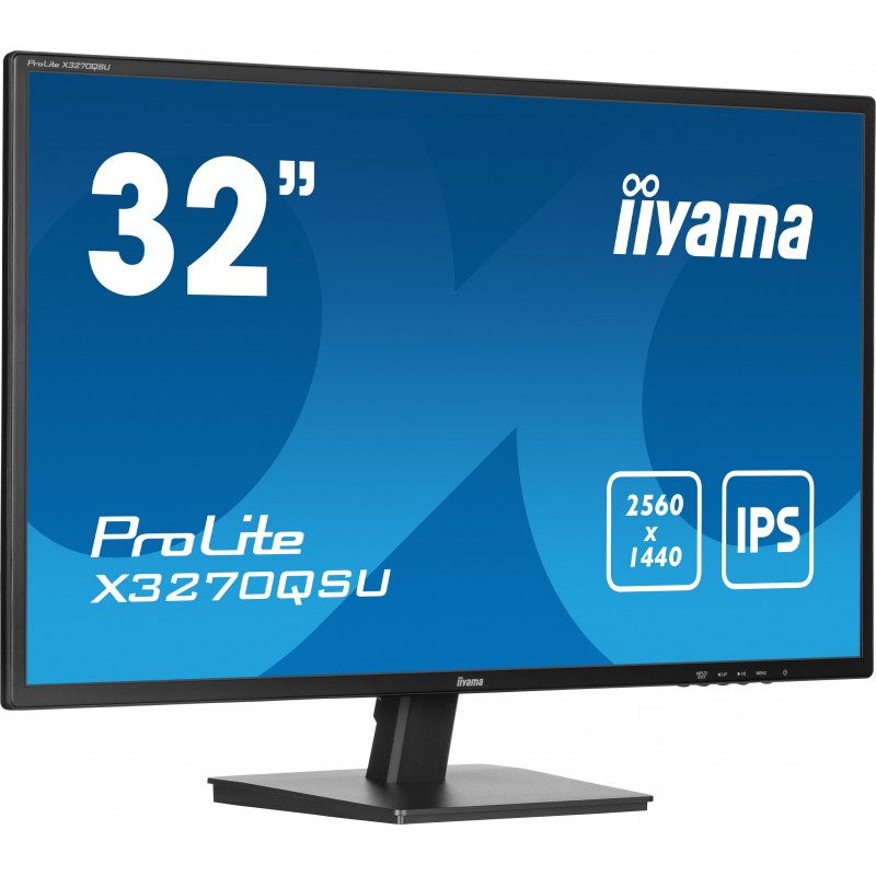 Iiyama ProLite X3270QSU-B1, 81,3 cm 32", 2560 x 1440 pixels, Wide Quad HD, LED, 3 ms, Noir