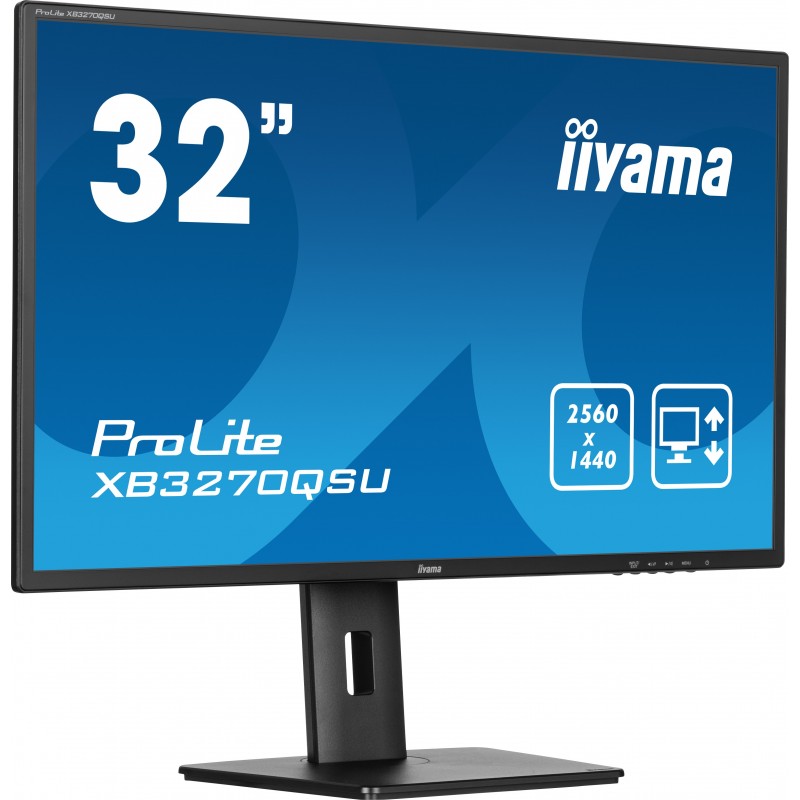 Iiyama ProLite XB3270QSU-B1, 81,3 cm 32", 2560 x 1440 pixels, Wide Quad HD, LED, 3 ms, Noir