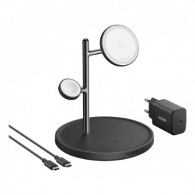 Anker Innovations Anker MagGo, Intérieure, USB, Recharge sans fil, Noir