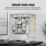 Corsair 3500X ARGB, Midi Tower, PC, Blanc, EATX, Acier, Verre trempé, Jouer