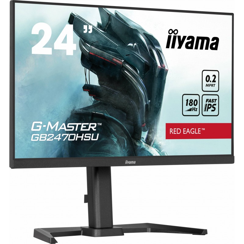 Iiyama G-MASTER GB2470HSU-B6, 60,5 cm 23.8", 1920 x 1080 pixels, Full HD, LCD, 0,2 ms, Noir