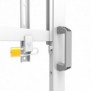 Neomounts FL50-575WH1 Support au sol mobile pour écran 65-110" - installation rapide - TÜV, Panierchariot multimédia, Blanc, Acier, 125 kg, 165,1 cm 65", 2,79 m 110