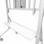 Neomounts FL50-575WH1 Support au sol mobile pour écran 65-110" - installation rapide - TÜV, Panierchariot multimédia, Blanc, Acier, 125 kg, 165,1 cm 65", 2,79 m 110
